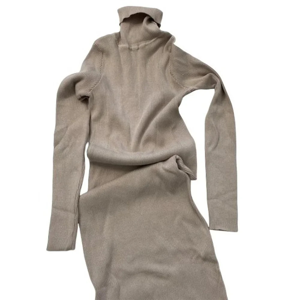 Stretch Turtleneck Slim Fit Dress Size M NWT - Picture 6 of 7